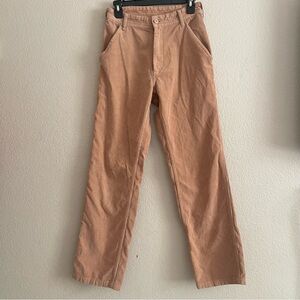 John Galt corduroy straight leg pants small brown 100% cotton high waist